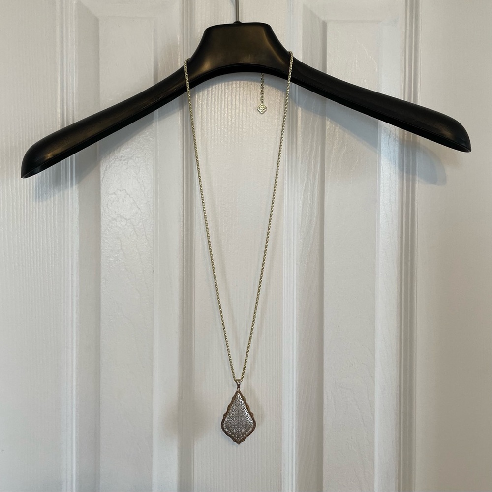 Kendra Scott Alex Necklace in Gold/Rhodium Filigree